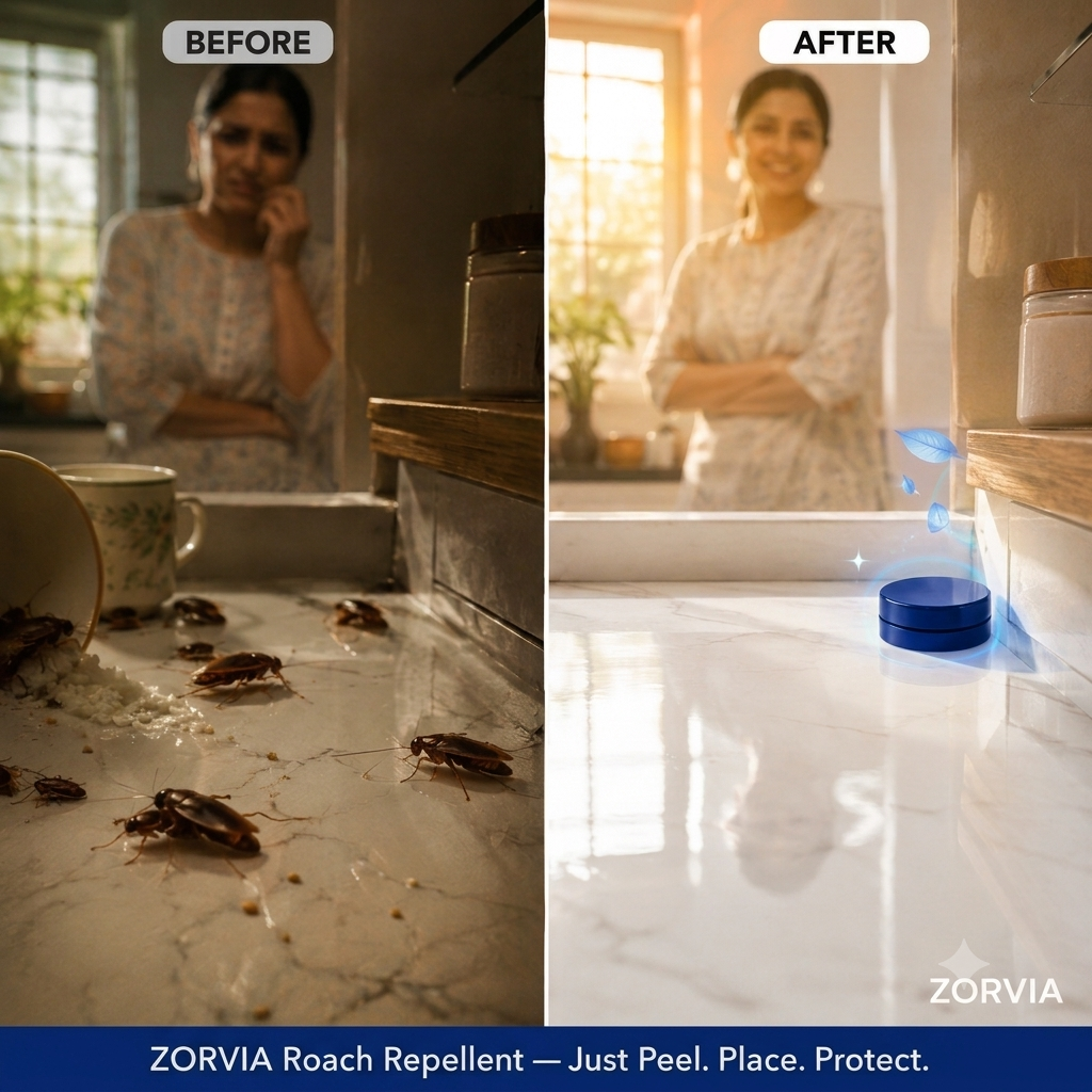 ZORVIA Roach Repellent — Advanced Cockroach Elimination Discs